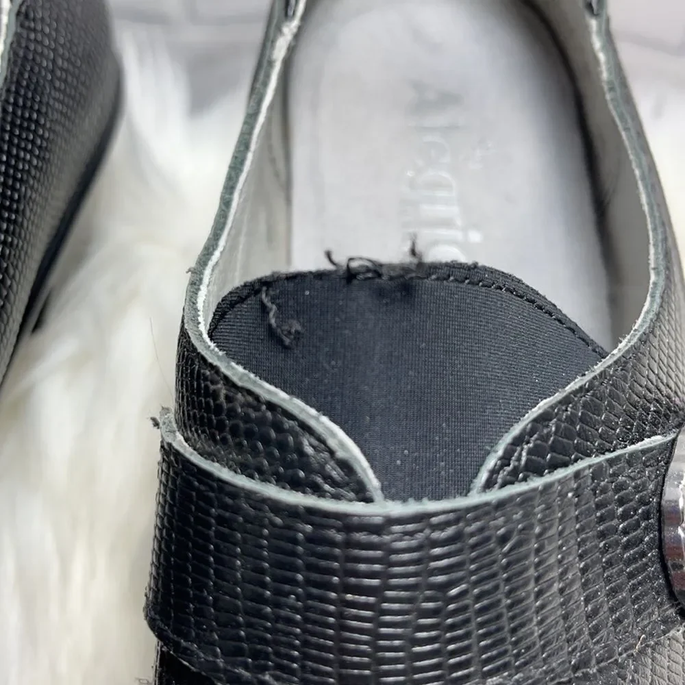 Alegria Holli Hook/Loop Black Strap Heel S…‎